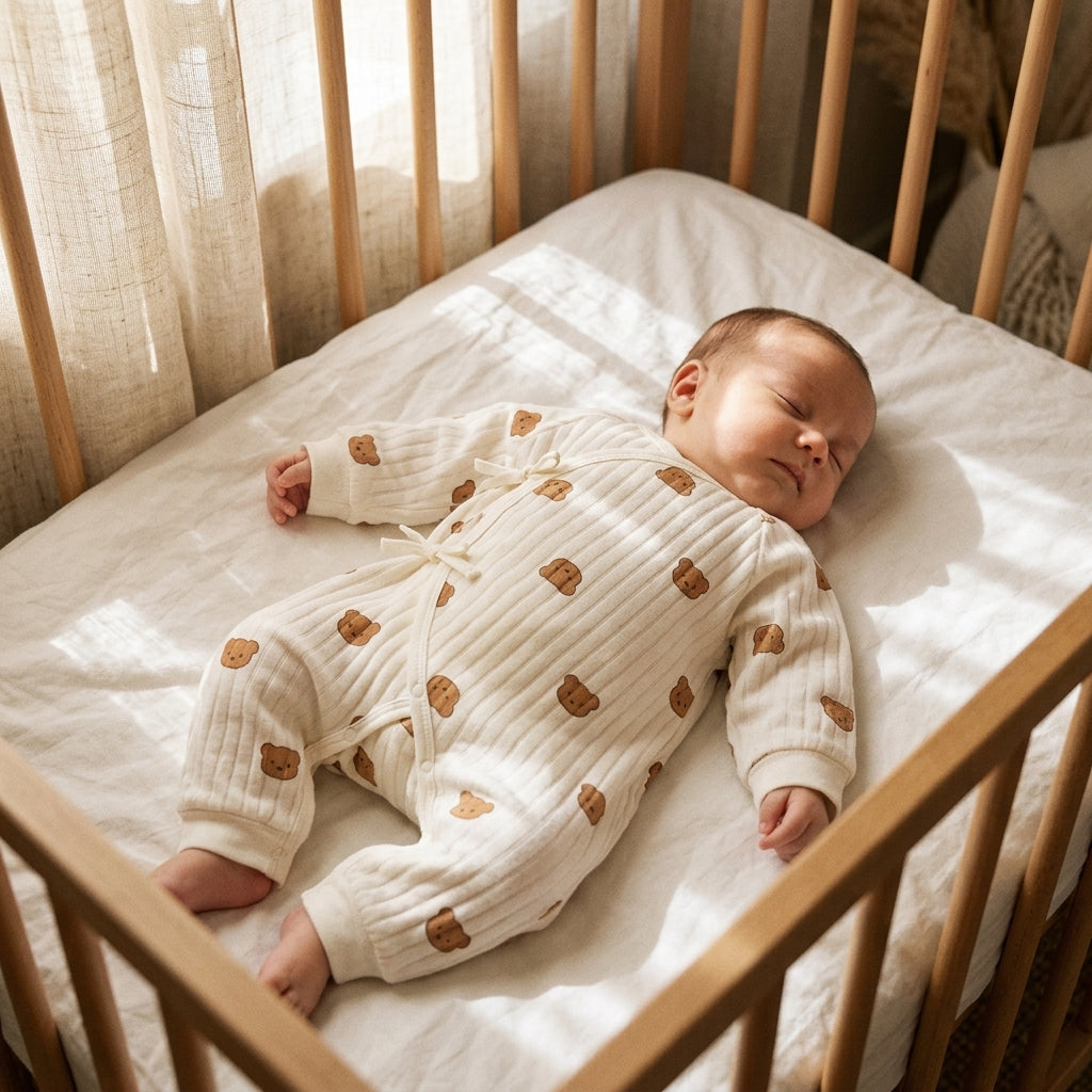 Teddy Bear Mid-Season Baby Bodysuit