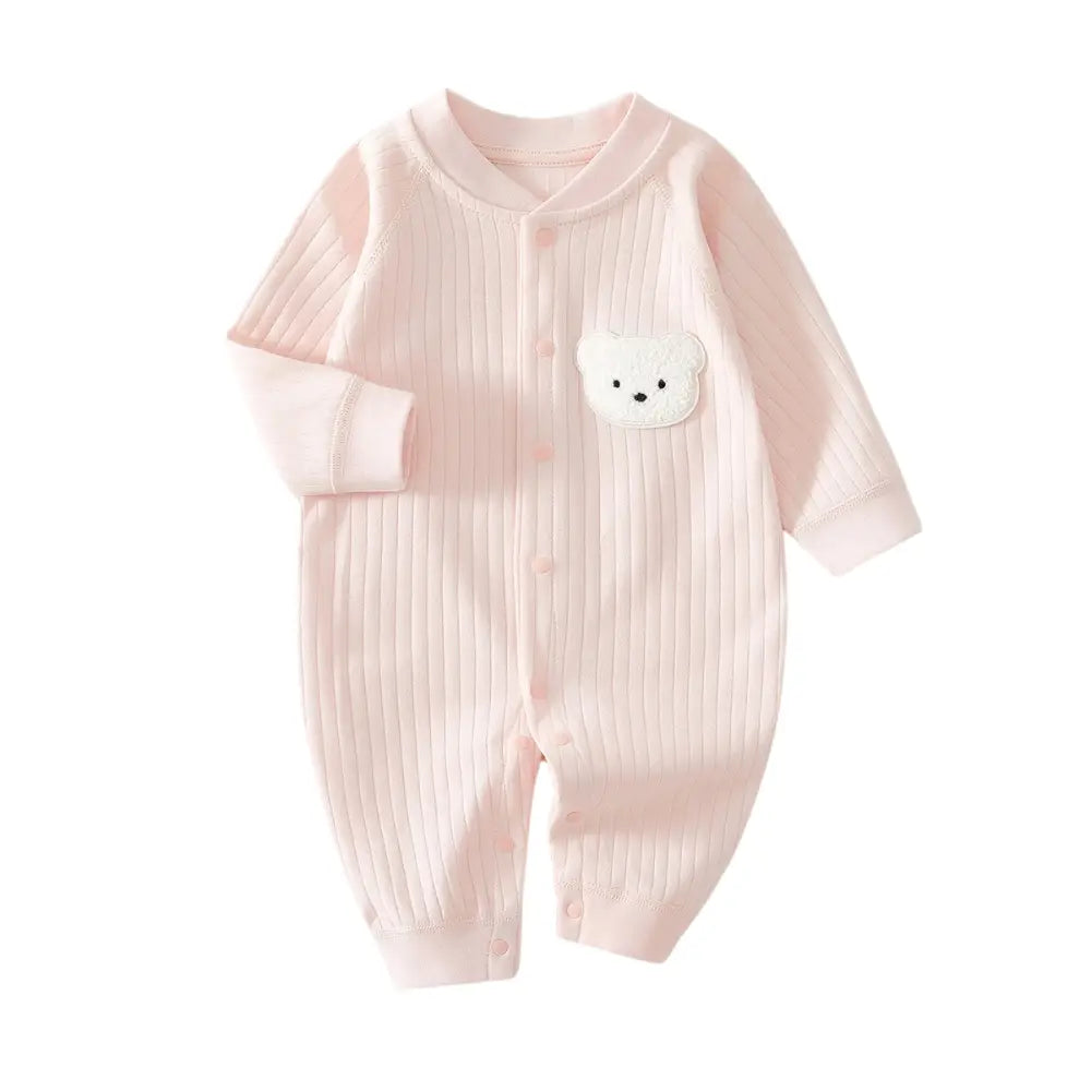 Grenouillère bébé mi-saison - Petit Ours - Rose / 0-3 Mois - Grenouillère