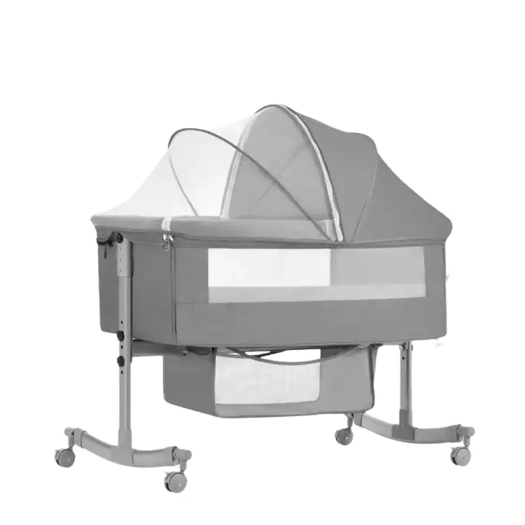 Lit Cododo - Berceau 2en1 - Gris avec moustiquaire - Lit cododo