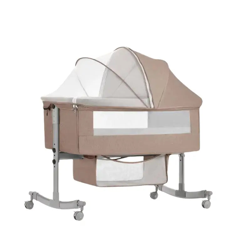 Lit Cododo - Berceau 2en1 - Marron avec moustiquaire - Lit cododo