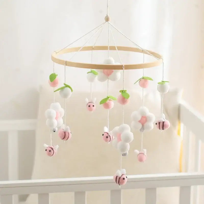 Mobile Bébé Abeille - Rose
