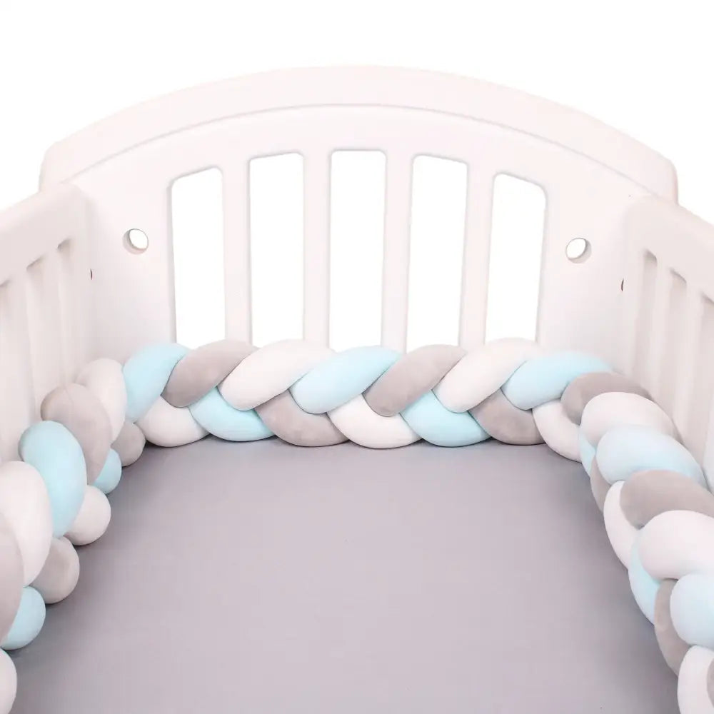 Tresse de lit bébé multicolore 3 brins en coton