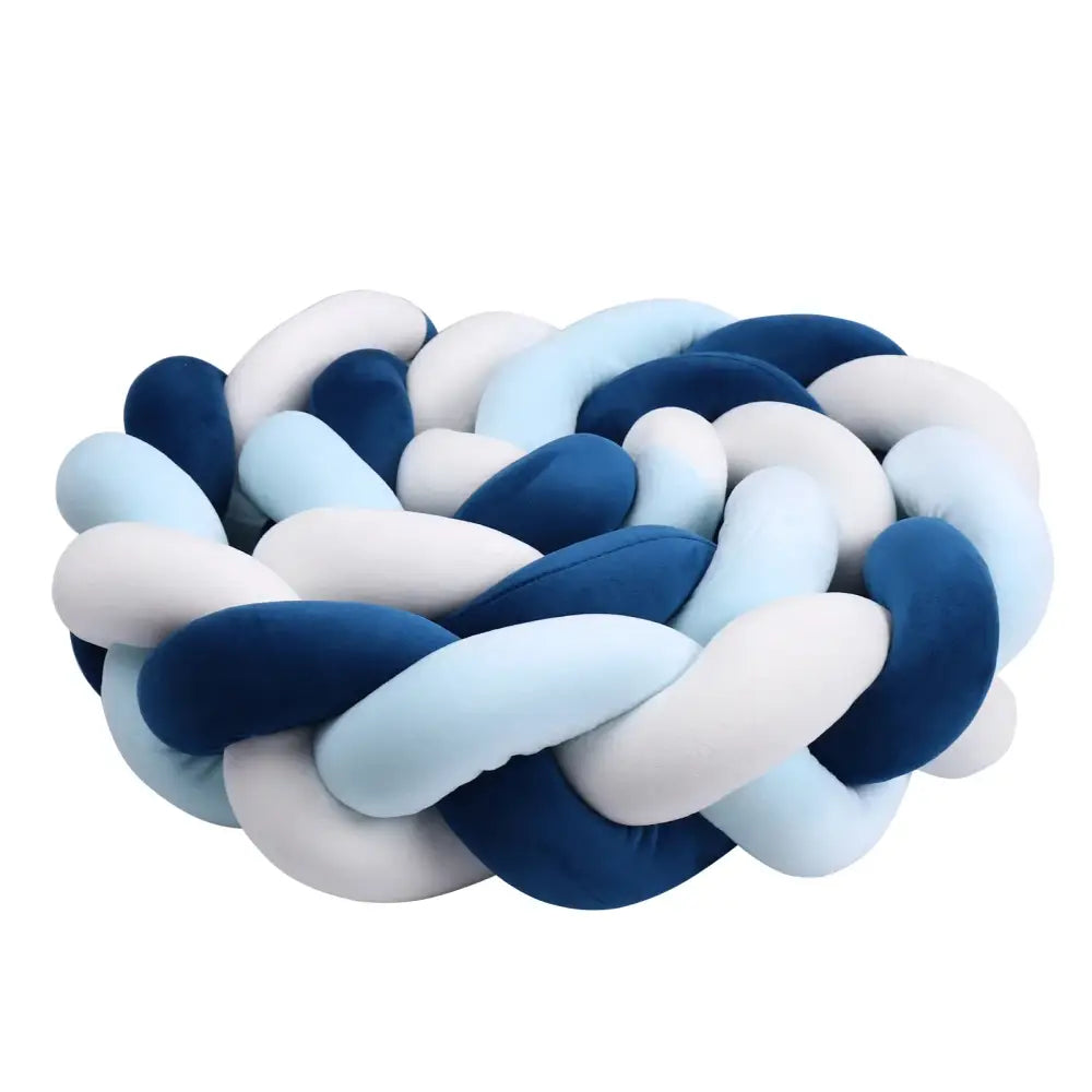 Tresse de lit bébé multicolore 3 brins en coton
