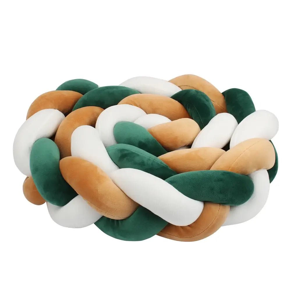 Tresse de lit bébé multicolore 3 brins en coton