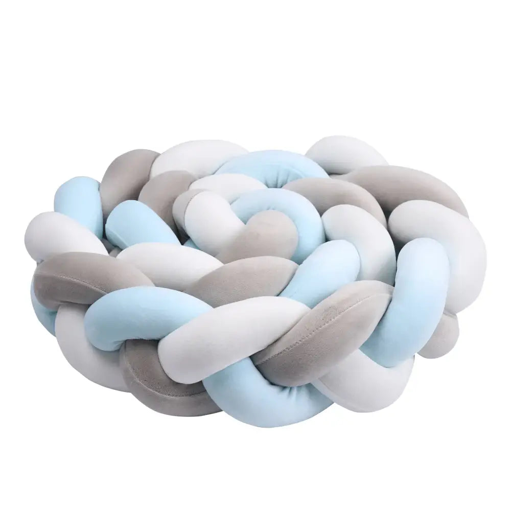 Tresse de lit bébé multicolore 3 brins en coton
