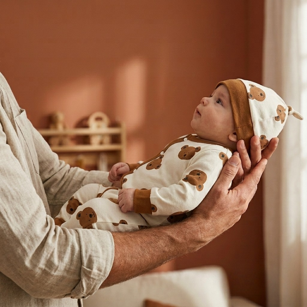 Pyjama Bébé Ourson et Bonnet