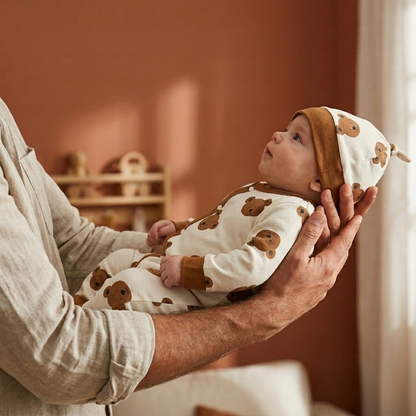 Pyjama Bébé Ourson et Bonnet