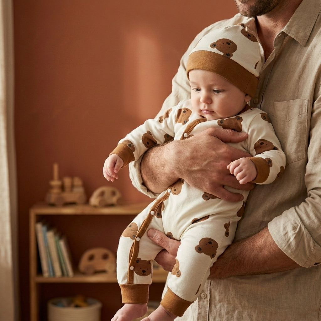 Pyjama Bébé Ourson et Bonnet