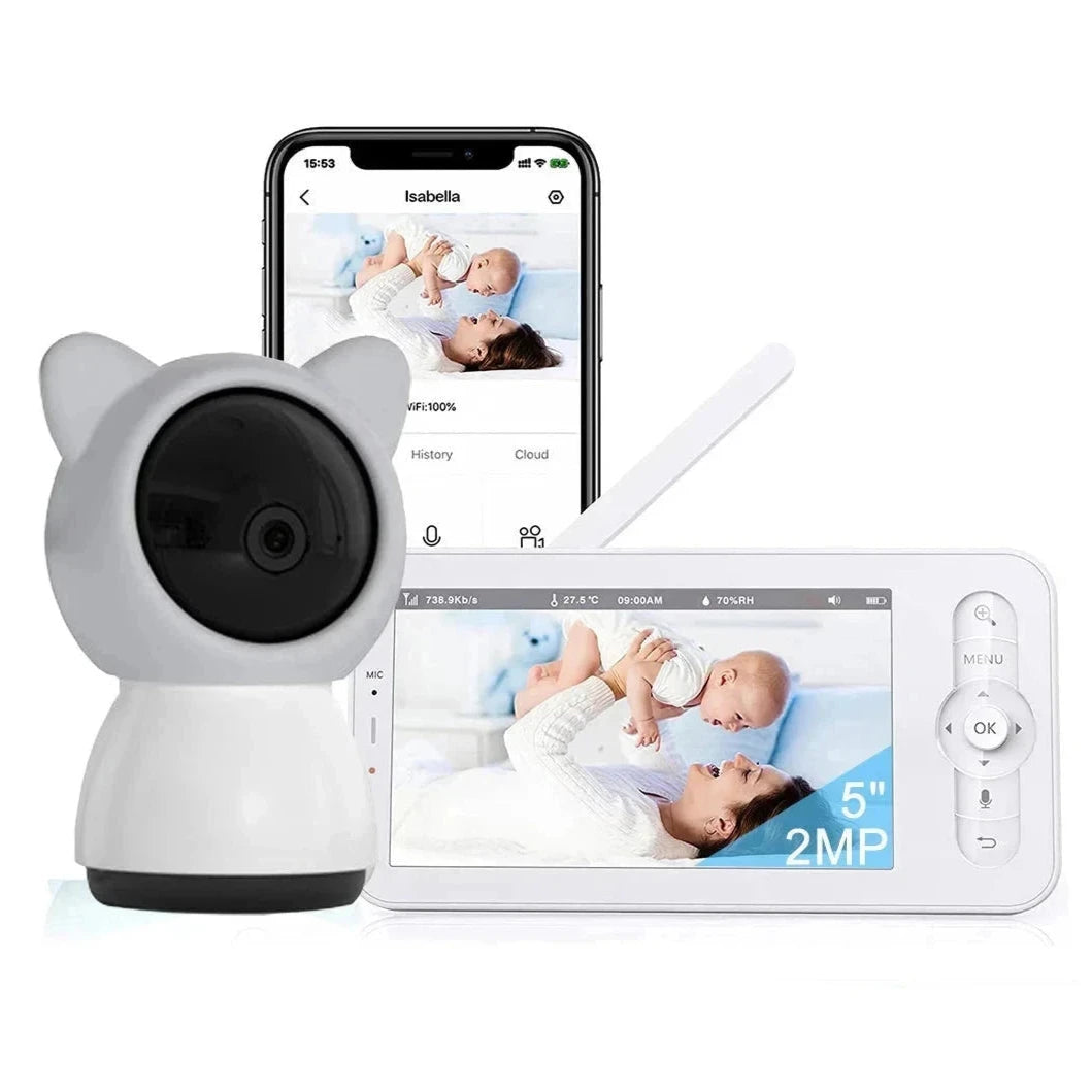 Babyphone Caméra Connecté 2en1 - Smartphone et Moniteur