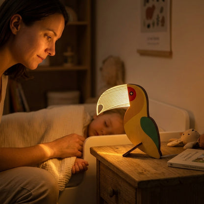 Veilleuse Bébé en Bois