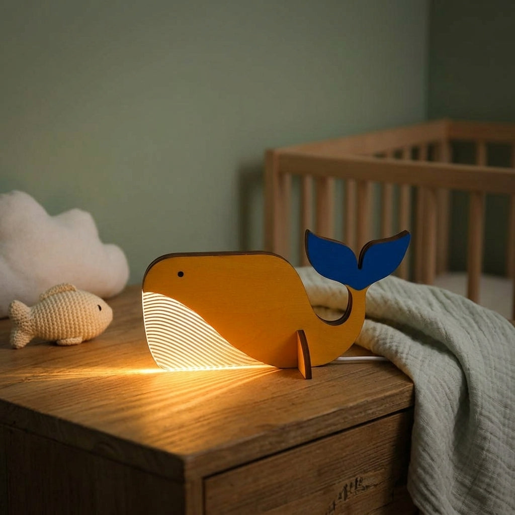 Veilleuse Bébé en Bois