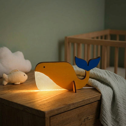 Veilleuse Bébé en Bois