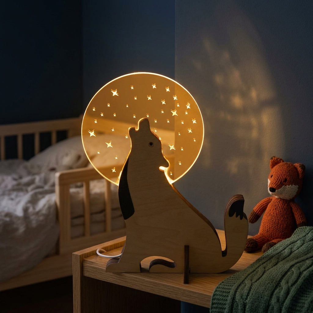 Veilleuse Bébé en Bois