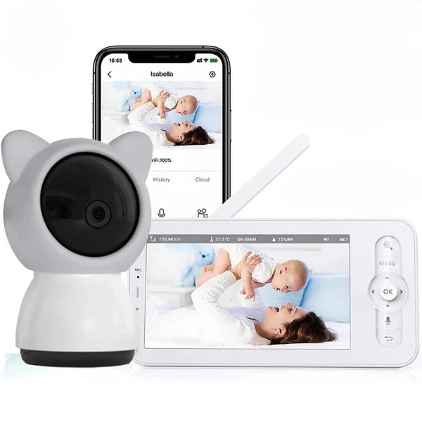 Babyphone Caméra Connecté 2en1 - Smartphone et Moniteur