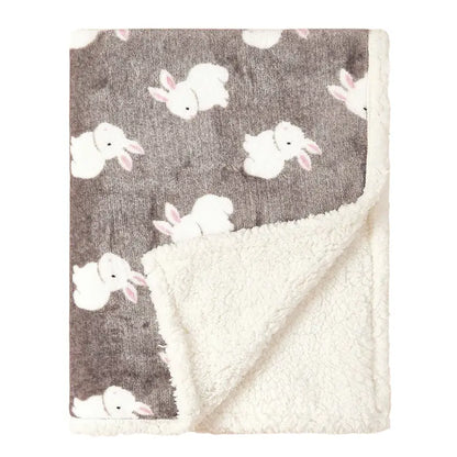 Couverture Polaire Bébé - 75 x 100 cm - Lapin - Couverture