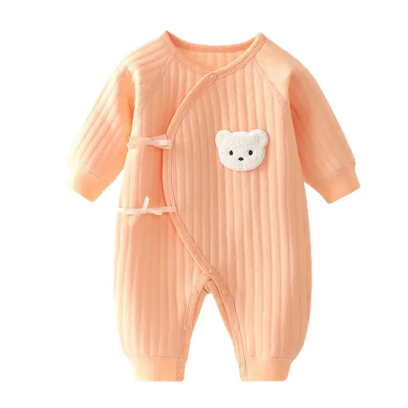 Amropi Lot De 3 Pyjamas Bébé Grenouillère Coton Manches Longues 0-12 Mois - Motifs Mignons Garçon Fille