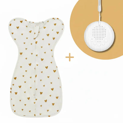 Kit Sommeil Bébé – Mes Premières Nuits (dès la naissance) - Coeur Doré / 0-3 mois