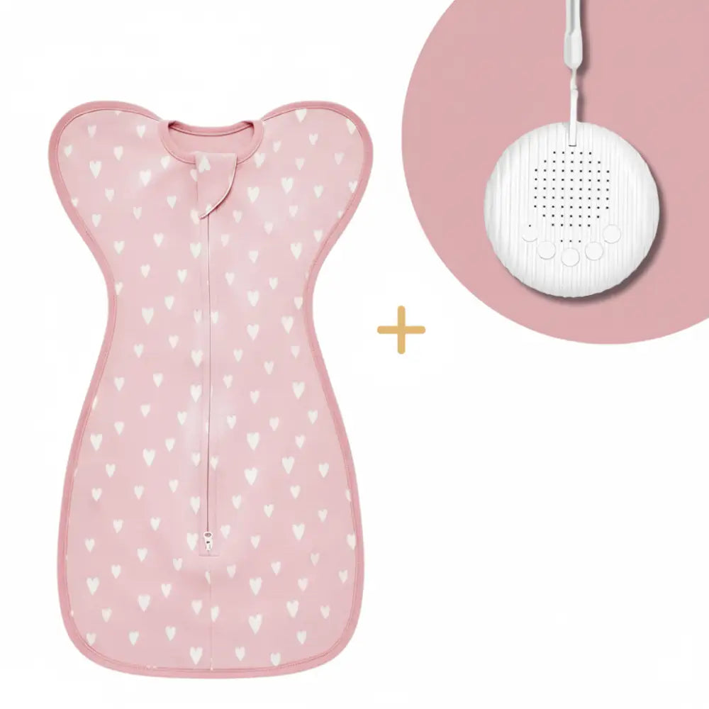 Kit Sommeil Bébé – Mes Premières Nuits (dès la naissance) - Coeur Rose / 0-3 mois