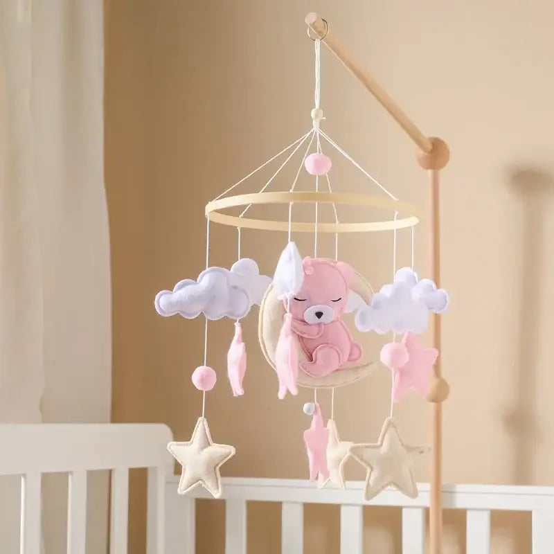 Mobile Bébé Ourson - Rose