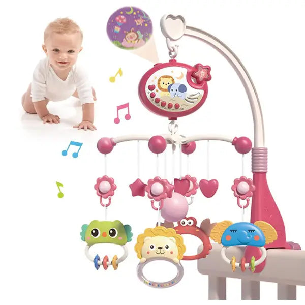 Mobile Musical Bébé avec Télécommande - Dream - Rose