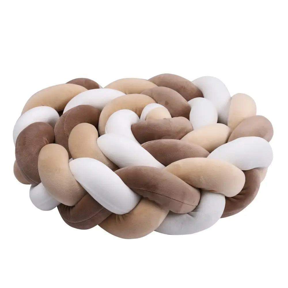 Tresse de lit bébé multicolore 3 brins en coton