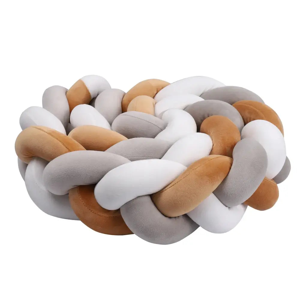 Tresse de lit bébé multicolore 3 brins en coton