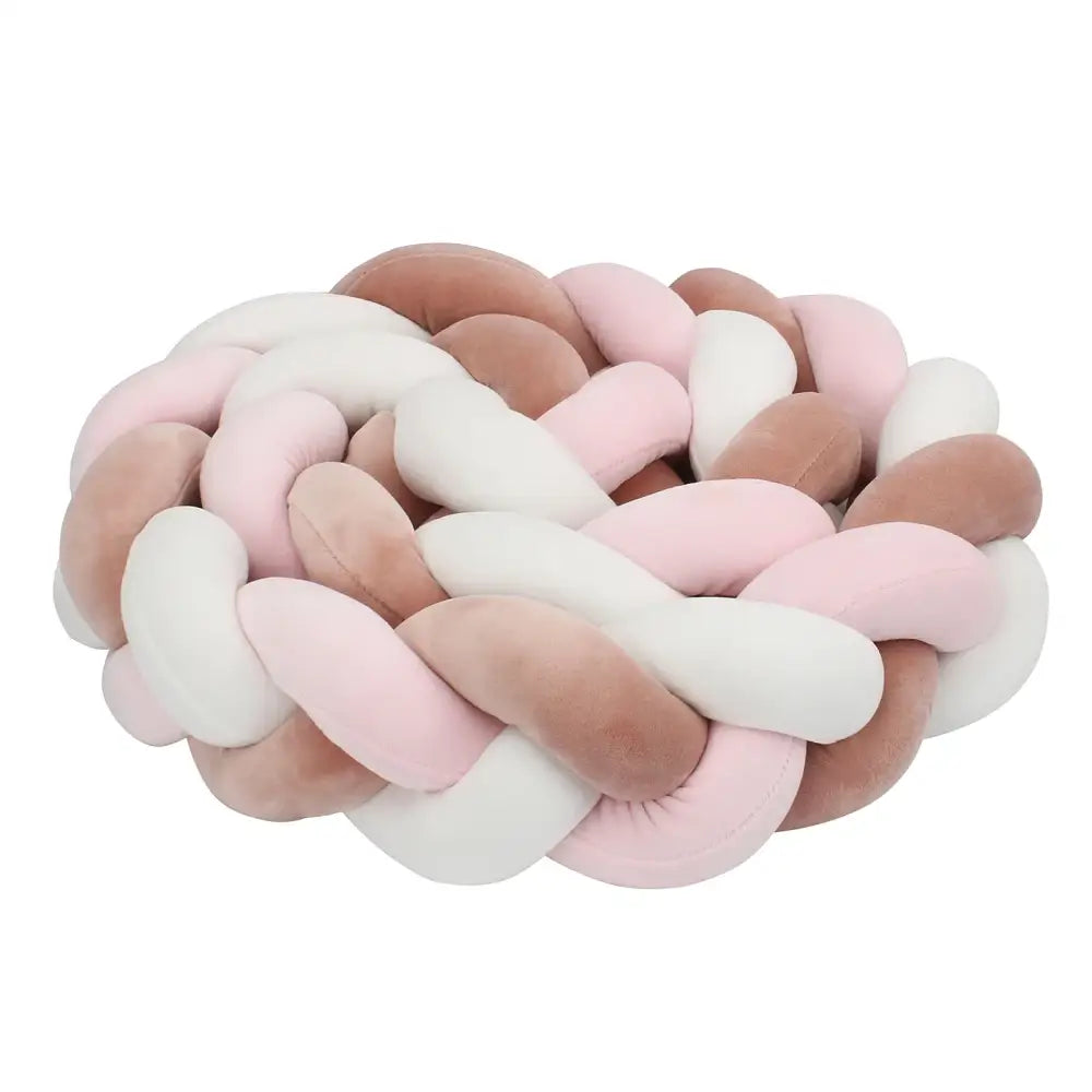 Tresse de lit bébé multicolore 3 brins en coton