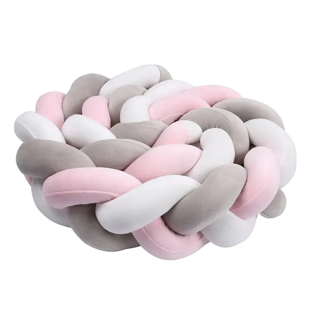 Tresse de lit bébé multicolore 3 brins en coton