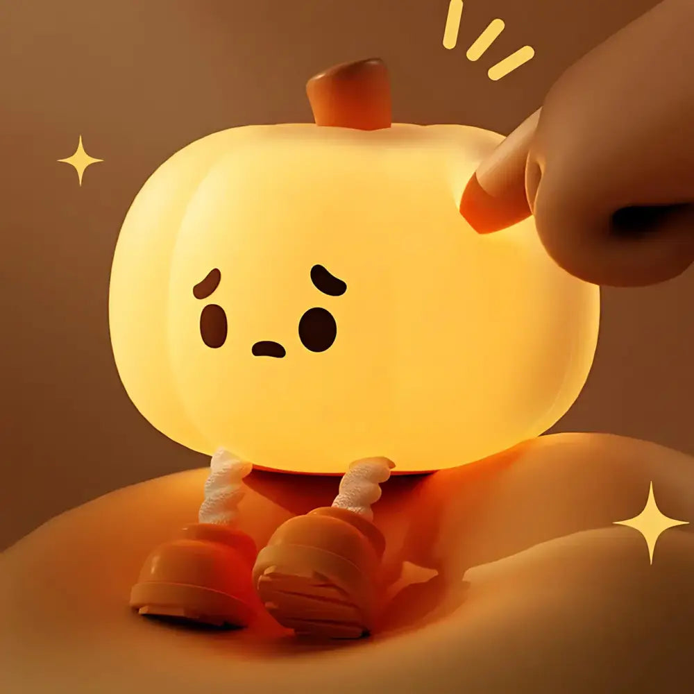 Veilleuse Enfant Citrouille Halloween – Lampe de Nuit Bébé Rechargeable USB - Veilleuse
