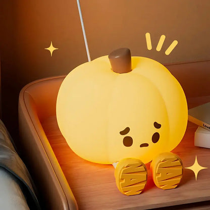 Veilleuse Enfant Citrouille Halloween – Lampe de Nuit Bébé Rechargeable USB - Veilleuse