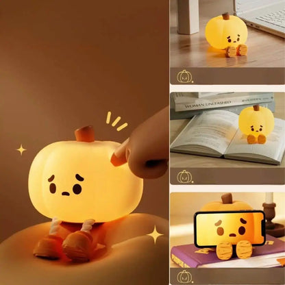 Veilleuse Enfant Citrouille Halloween – Lampe de Nuit Bébé Rechargeable USB - Veilleuse