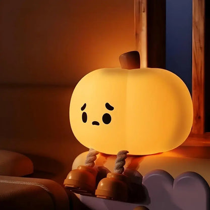 Veilleuse Enfant Citrouille Halloween – Lampe de Nuit Bébé Rechargeable USB - Veilleuse