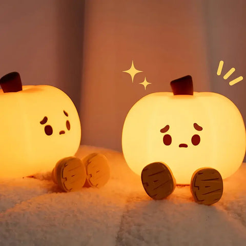 Veilleuse Enfant Citrouille Halloween – Lampe de Nuit Bébé Rechargeable USB - Veilleuse